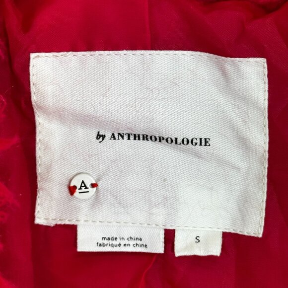 Anthropologie Faux Fur Pink Shag Double-Breasted Jacket - Picture 8 of 8